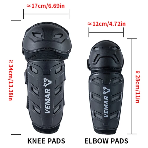 Imagen 2 del producto VEMAR-rodilleras antiimpacto para motocicleta, protectores de codo para Motocross, DH, MTB, Dirt Bike, ciclismo