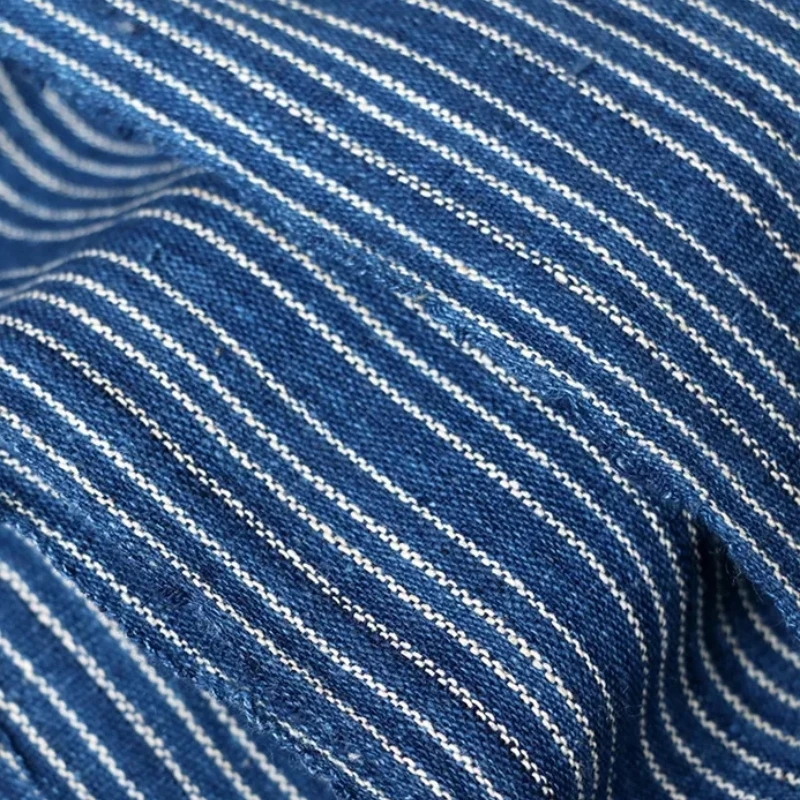 Indigo Plants Dyed Stripes Fabrics, Bedding Clothes, Clothings, Patchwork, Decoration, Door Curtain, Blue Cotton Fabrics, PVDF10