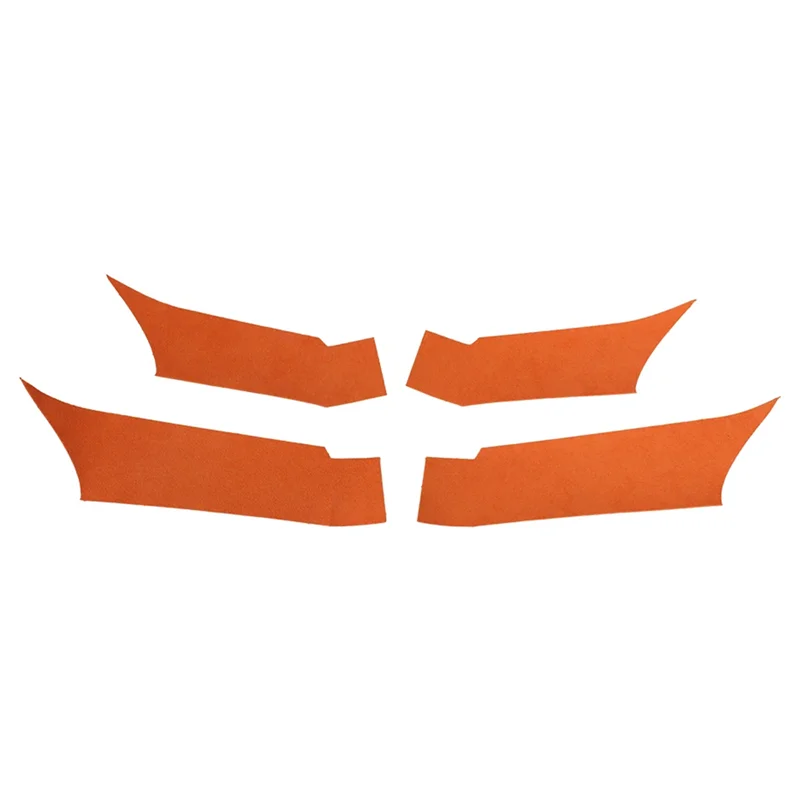 

For Tesla Model 3 Y 2018-2023 Inside Door Handle Sticker Inner Protector Cover Italy Suede Car Interior Orange Replacement