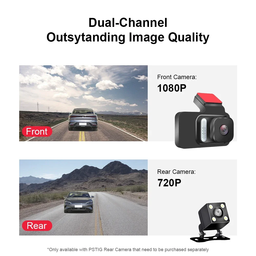 3inch IPS Car Dvr Dash Cam WIFI HD1080P Front Rear View 2Lens Night Vision Black Box Vehicle Accessories Video Driving Recorder