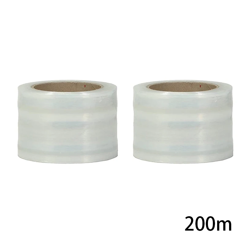 Film rond commissionné pour palette en plastique, bande étroite, transparent et non transparent, film rétractable, 200 m de long, 3 cm