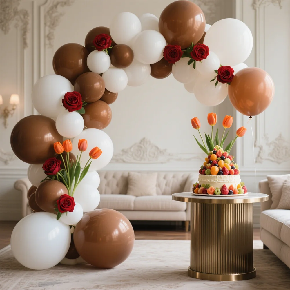 

5-36inch Coffee Balloon White Black Balloons Decor Wedding Birthday Party Baby Shower Gender Reveal Adult Party Home Decoration