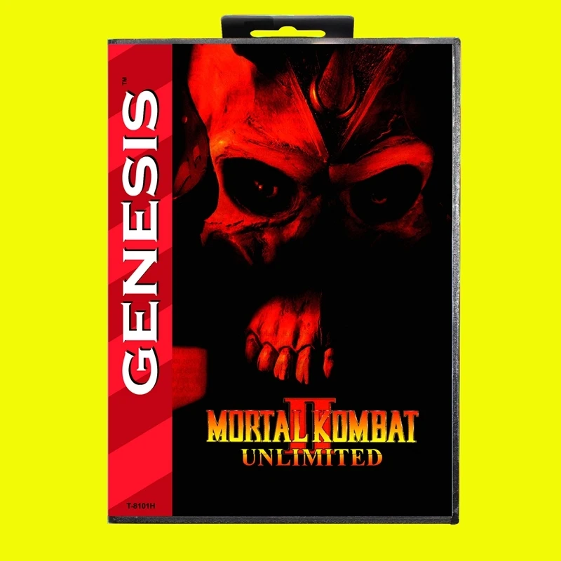 Mortal Kombat II Unlimited MD Game Card 16 Bit USA Cover for Sega Megadrive Genesis Video Game Console Cartridge