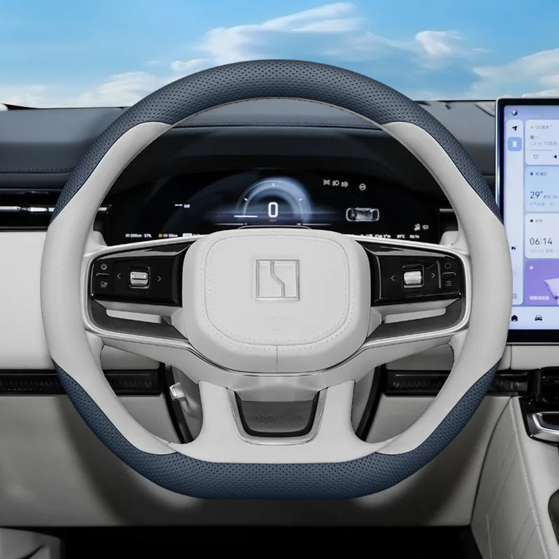 ل Zeekr 9X عجلة توجيه سيارة يغطي العالمي في جميع الفصول رقيقة جدا المضادة للانزلاق غطاء مقبض جلدي الملحقات الداخلية