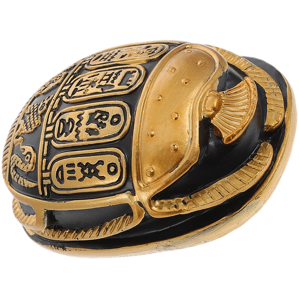 

Egyptian Scarab Resin Ornament Vintage Home Decor Desktop Sculpture Resin Sculpture Decor Office Decoration Tabletop Statue