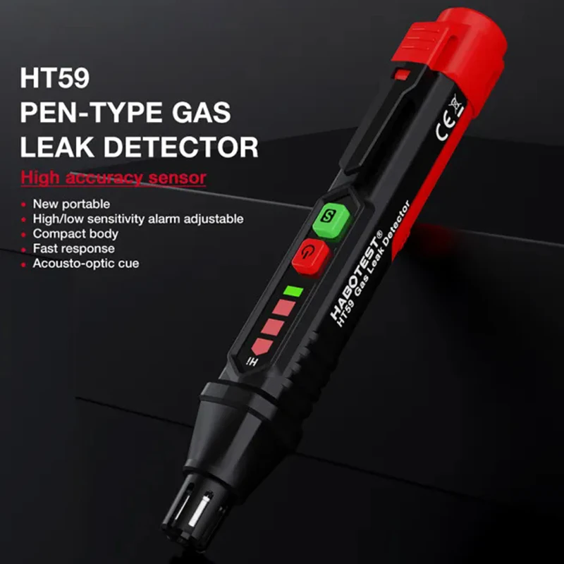 

HT59 Combustible Gas Detector Portable Professional Gas Detection High Accuracy Methane Hexane Leak Tester Household Hand Tools