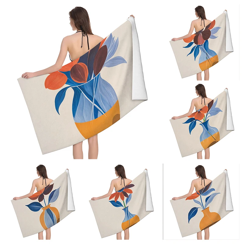 

Home bath towels for the body towels bathroom quick drying microfiber beach man large sports towel Fruit plant boho simple ins