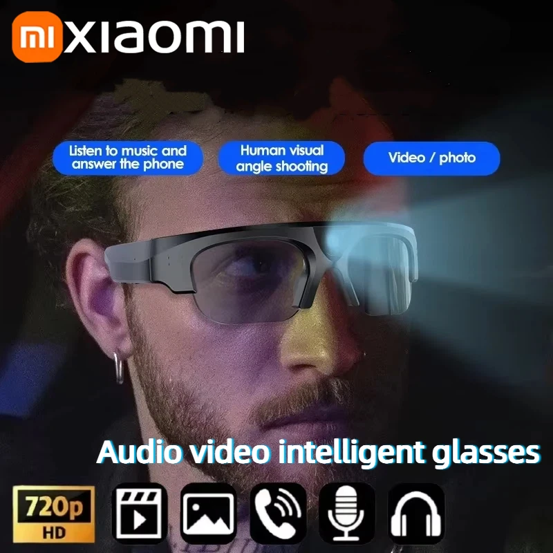 Xiaomi 6KHD AI النظارات الذكية 800 واط بكسل كاميرا بلوتوث دعوة صوت مساعد ستيريو مشغل موسيقى ترجمة النظارات اللونية #2