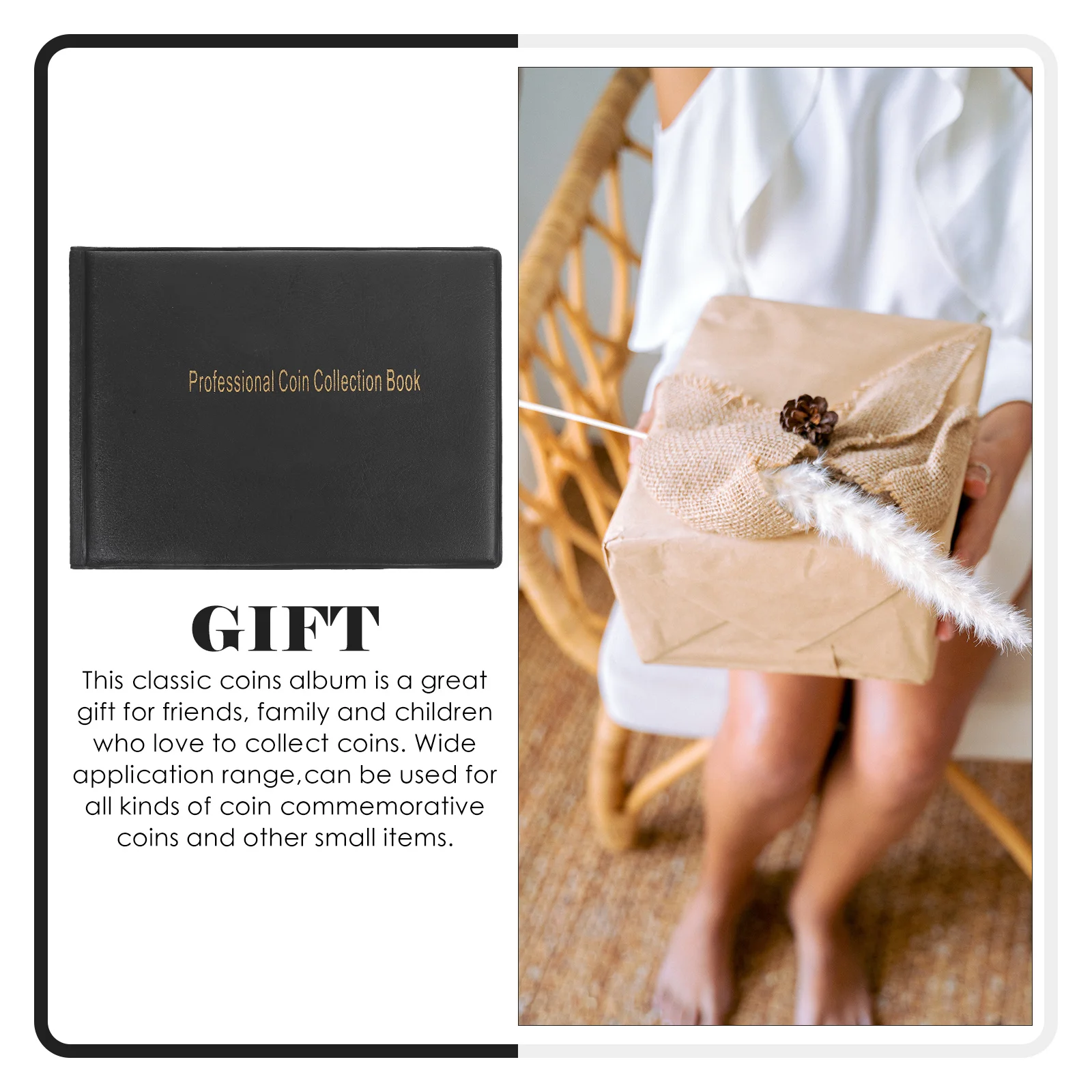 Commemorative Coin Album Transparent Coin Collection Organizer Dustproof Storage For Coins Badges Collectors Gift Album