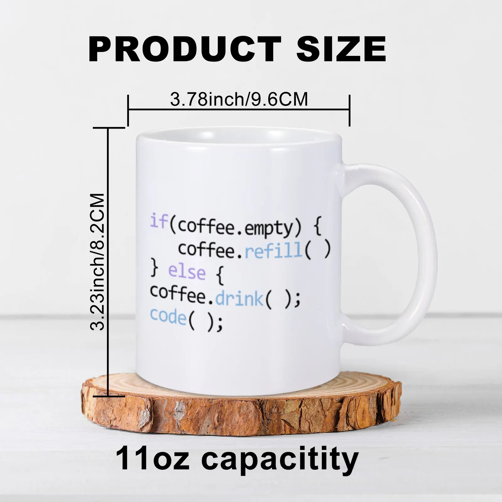 11oz Funny Ceramic Coffee Mug Code Tea Milk Multicolor Cup for Engineer Programmer Colleague Coworker Novetly Creativity Gift