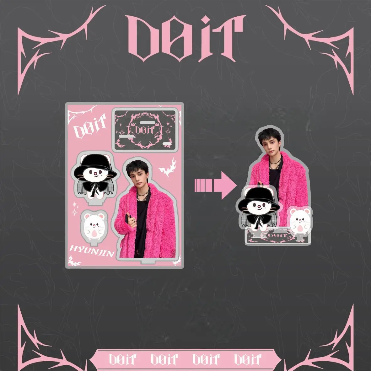 Skzoo Do lt nuevo álbum Straykids celebridad circundante acrílico desmontaje música placa de doble cara Li Longfu Huang Xuanchen