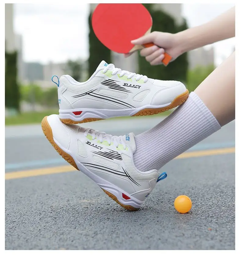 

Professional Table Tennis Shoes, Men's and Women's Outdoor Fitness Badminton Tennis Shoes, Breathable Volleyball Training Shoes