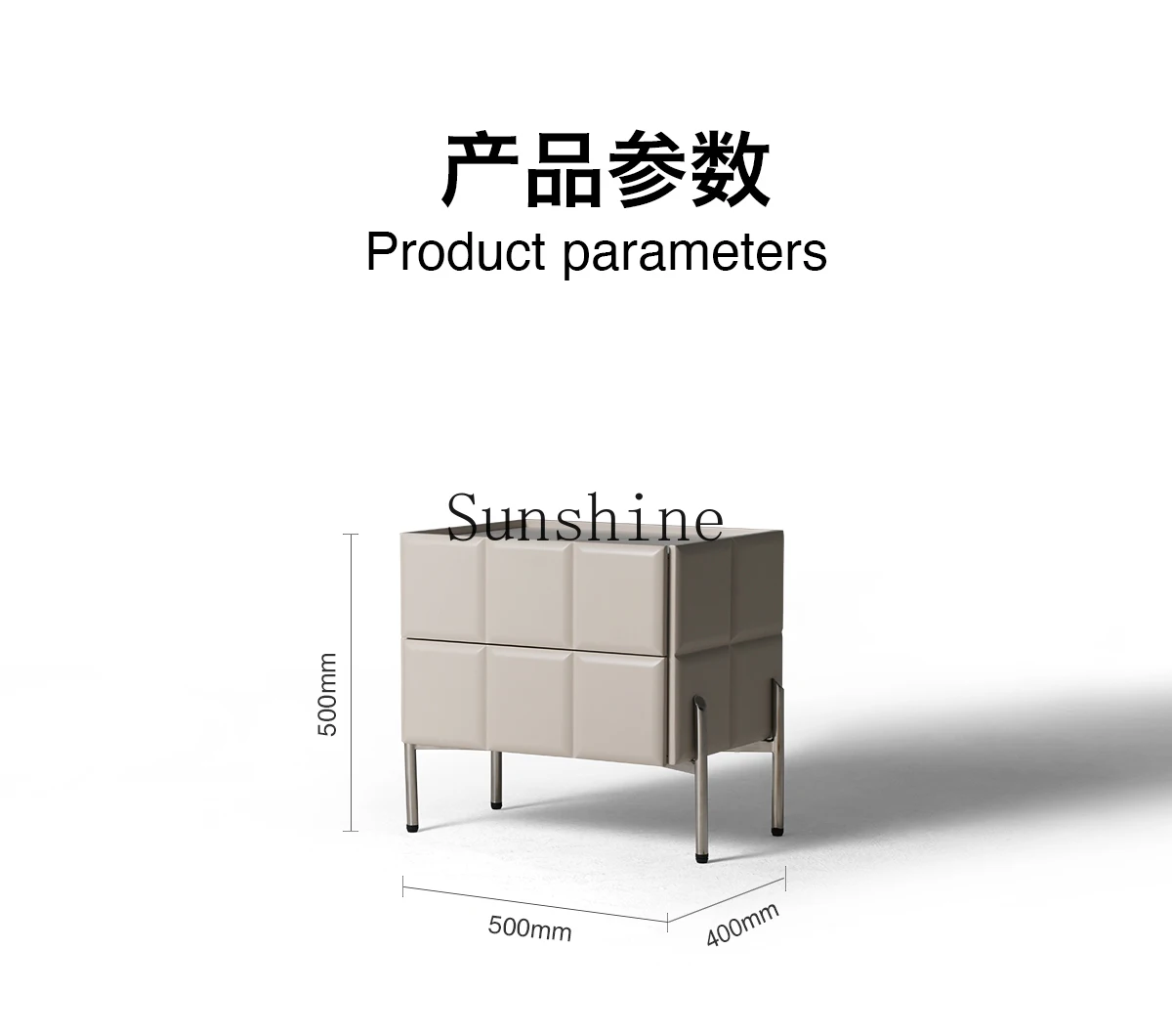 Medieval cream wind bedside table light luxury high-end household bedroom bedside table