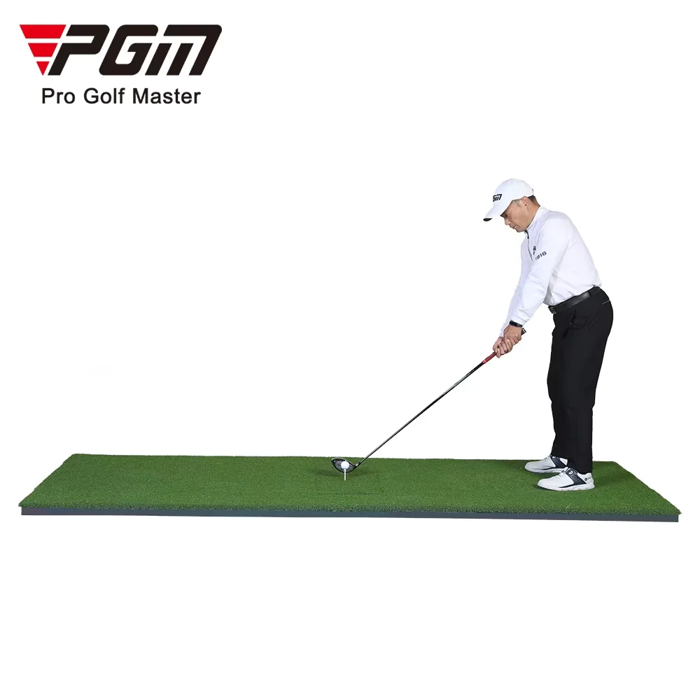 Golf Training Mat, PGM DJDDZ Putting Green, Swing Impact Practice, Driving Range Hitting Tee Up, 12x4 Feet