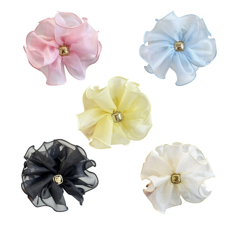

Delicate Beach Hair Claw Hibiscus Beach Flower Headgear Unique Barrettes 15UB