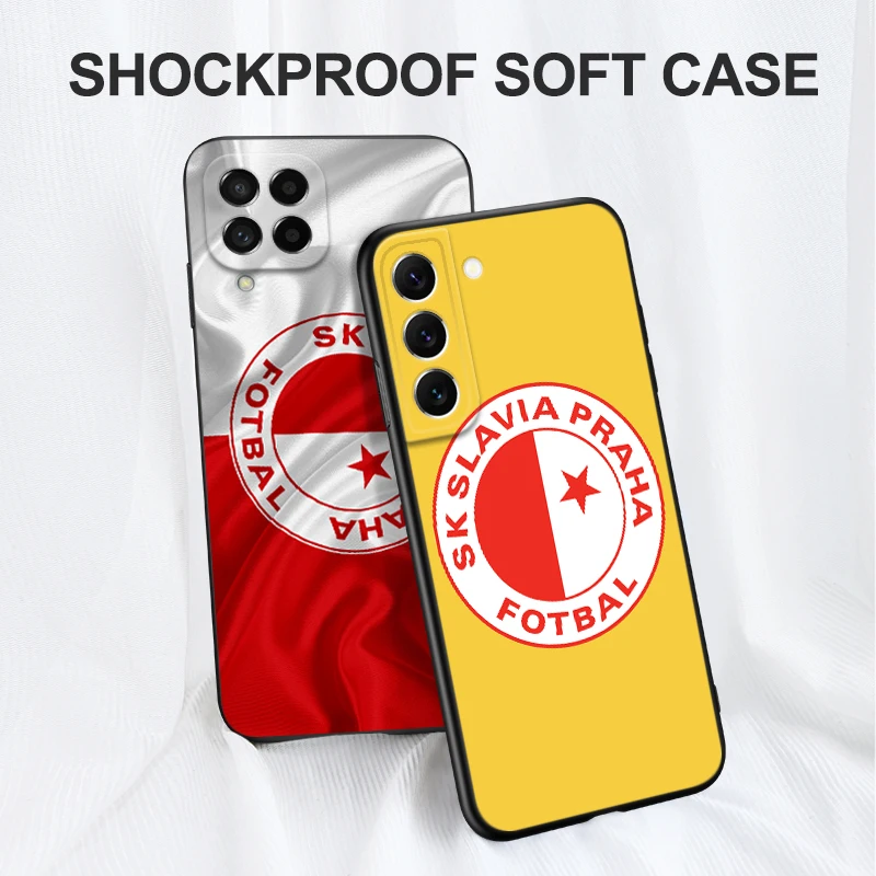 Black tpu Case For Samsung galaxy S23 S22 S20 S21 FE PLUS ultra+S10 E lite cover slavia prague