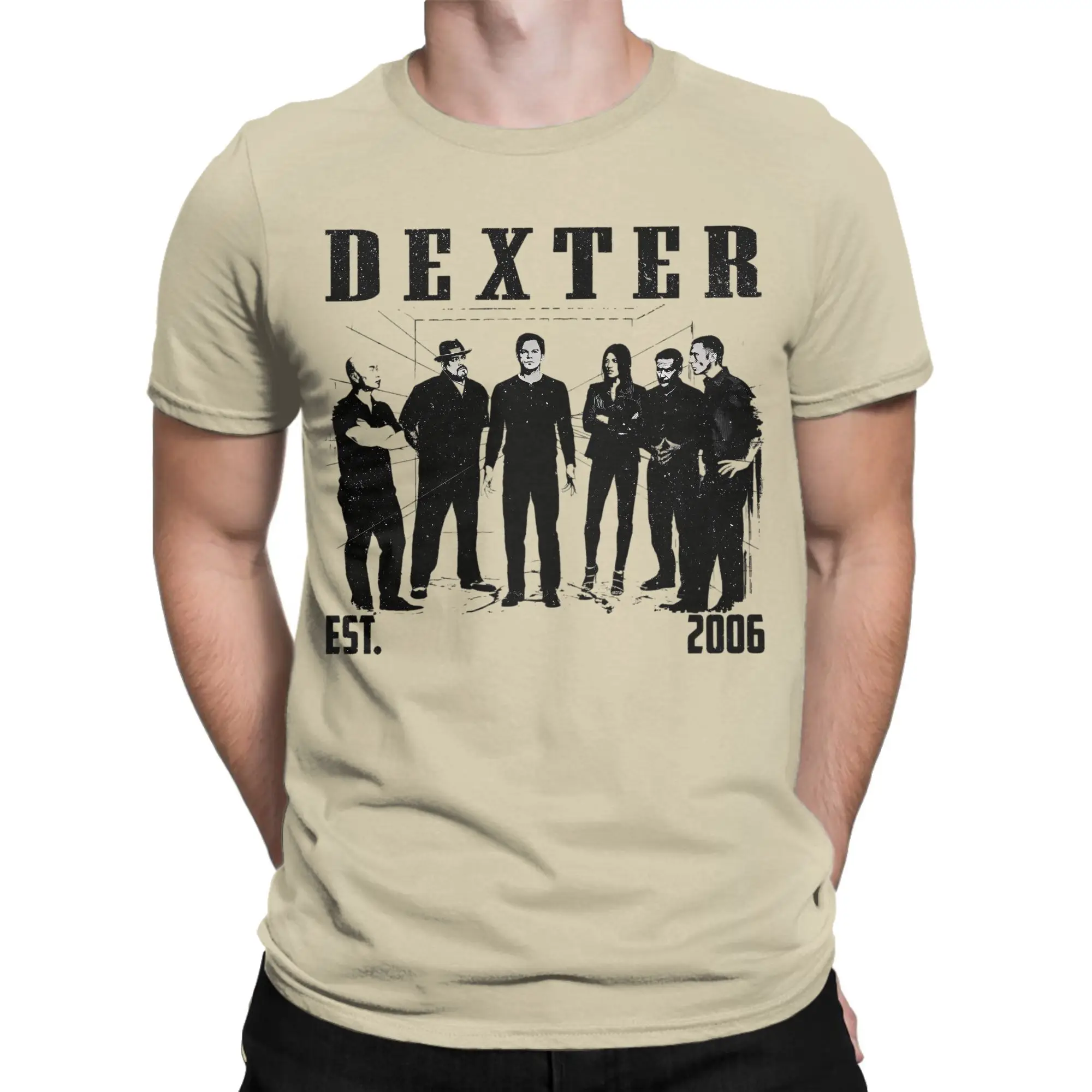 تي شيرت Dexter Morgan للرجال عتيق 100% قطن تي شيرت بياقة دائرية وأكمام قصيرة تي شيرت ملابس هدايا