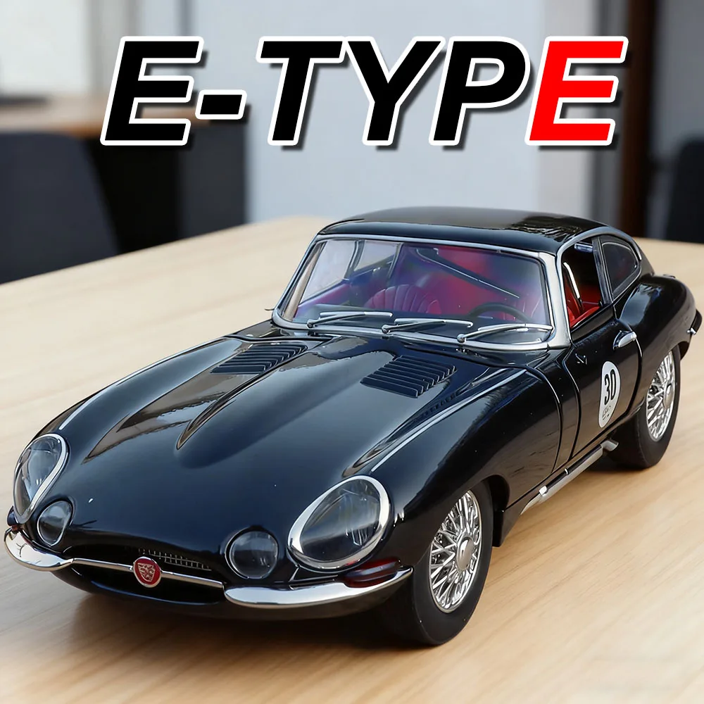 1:24 Schaal E-TYPE 300SL Diecast Model Vintage Auto Legering Speelgoed Voorwiel Stuur Geluid Licht Trek Voertuig Verzamelen Decoratie