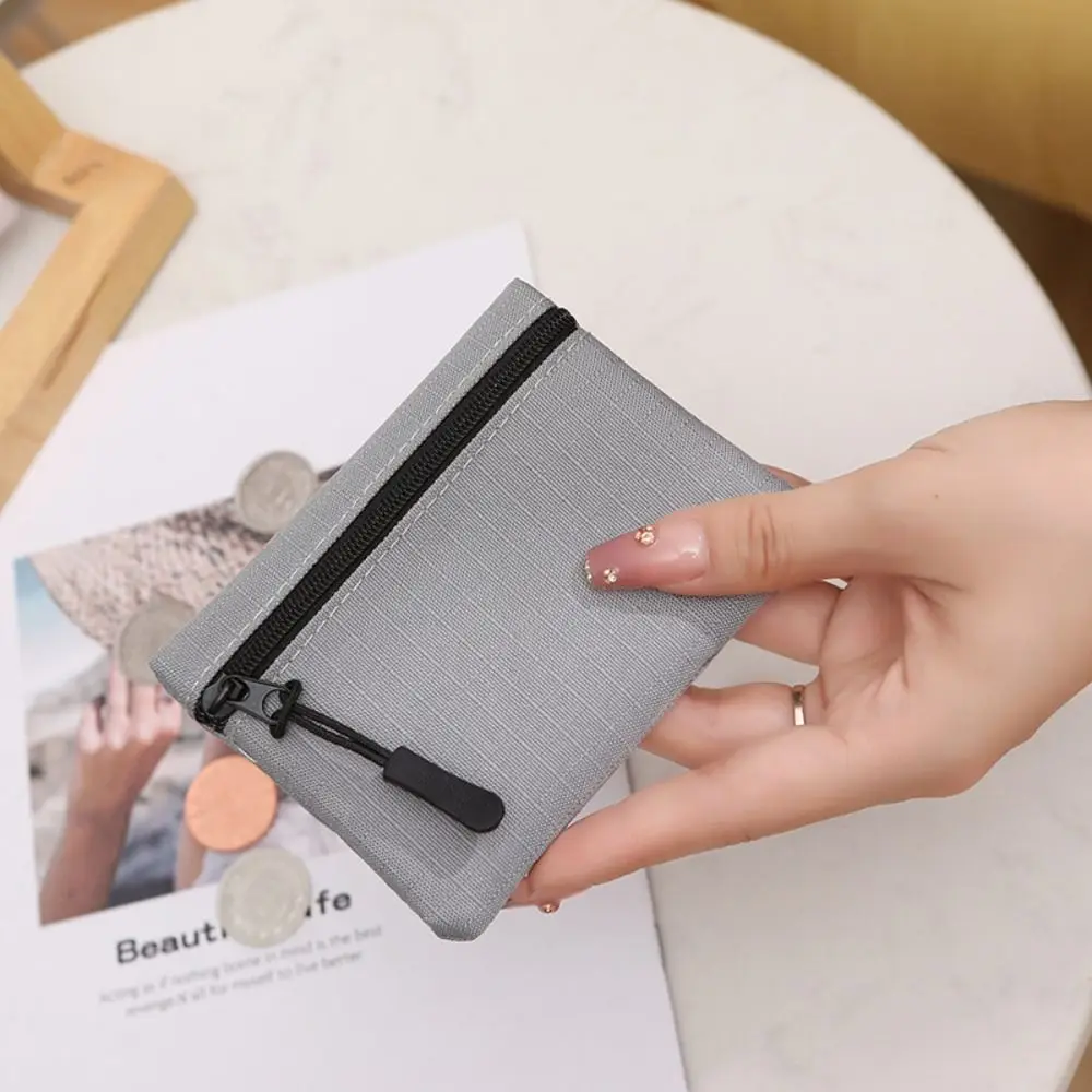 للجنسين بلون صغير محفظة نسائية للعملات المعدنية قماش طفل كيس التخزين عملة حقيبة مفاتيح سستة جيب المال النساء الرجال #1