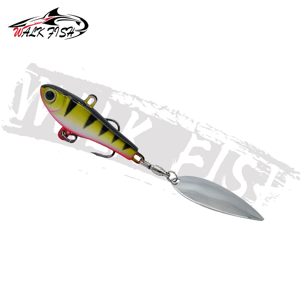 WALK FISH 1PCS Fishing Lure Jig Head Fish 20g VIB Rotation Spoons Ocean Fishing Freshwater Spinner Artificial Metal Lures Bait