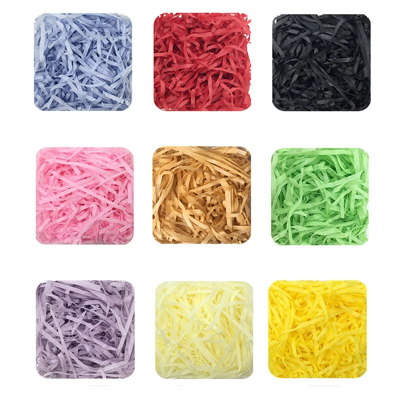 20g Colorful Shredded Crinkle Paper Raffia for Gift Box Packaging Stuffing DIY Handmade Jewelry Package Decoration