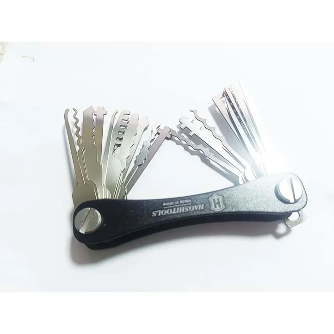 

16PCS Stainless Steel Haoshi Tools 20 In 1 Keychain Key Repair Tool Practice Locksmith Tools