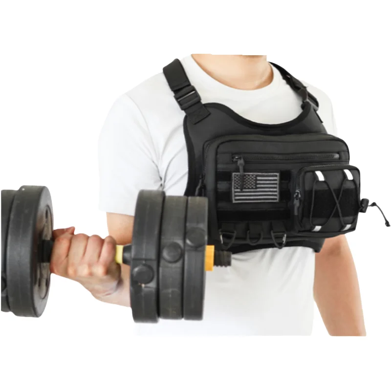 Pacote de peito para esportes ao ar livre |   Bolsa de cintura de viagem EDC |   Pacote de caminhada com corrida mãos-livres para telefone, carteira e itens essenciais