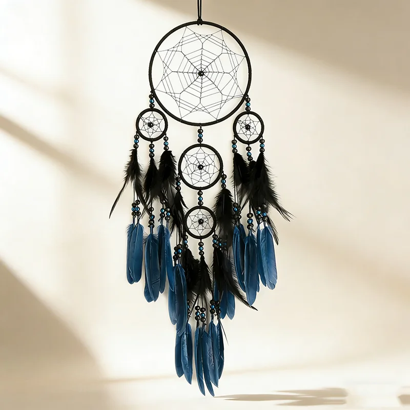 4 Colors Vintage Dream Catcher Feathers Handmade Ornaments Wind Chimes Bedroom Decorations Home Decor Birthday Festival Gifts