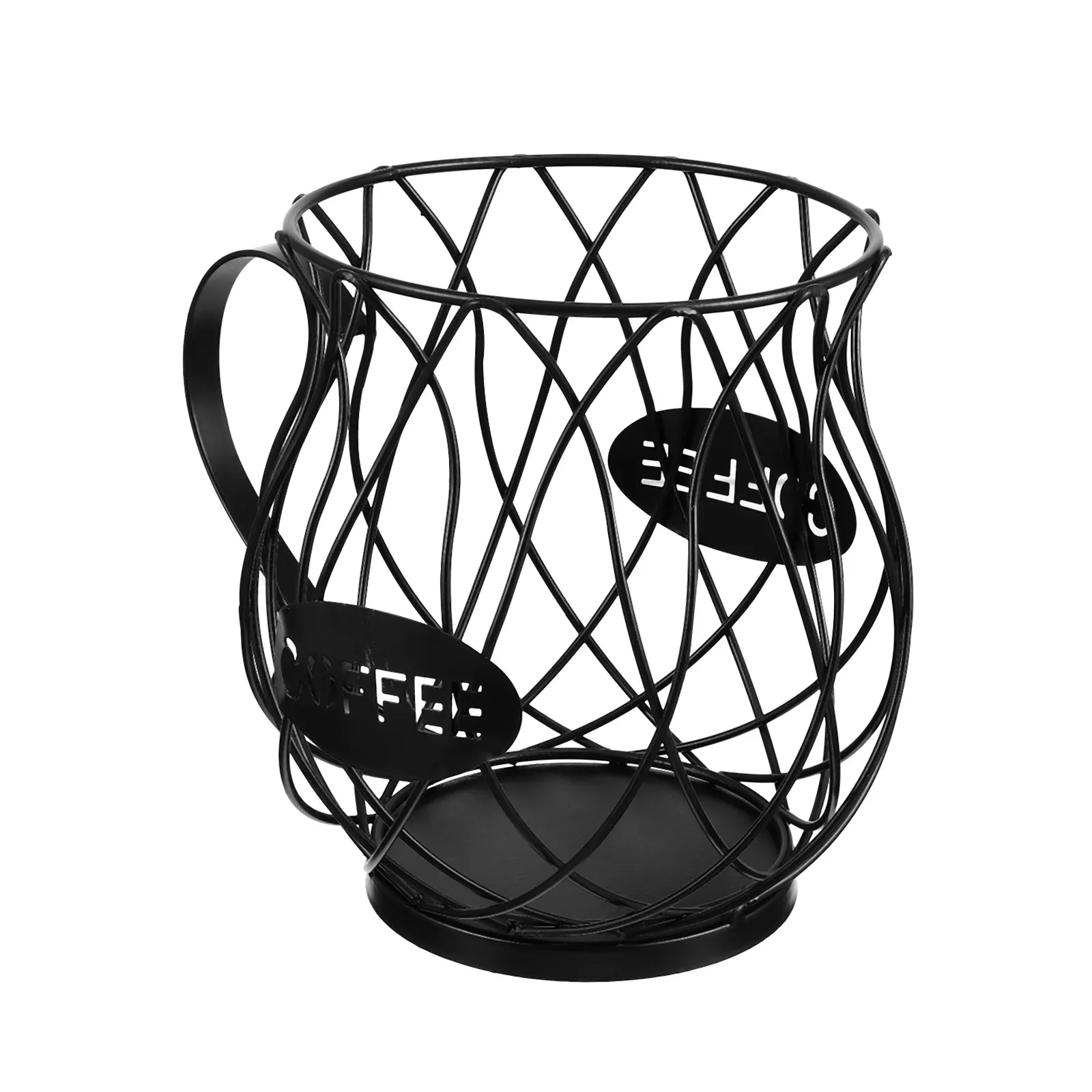 Strong Iron Coffee Pod Basket – Large Capacity, Compact Design for Kitchen, Coffee Bar, Tea & Creamer Storage