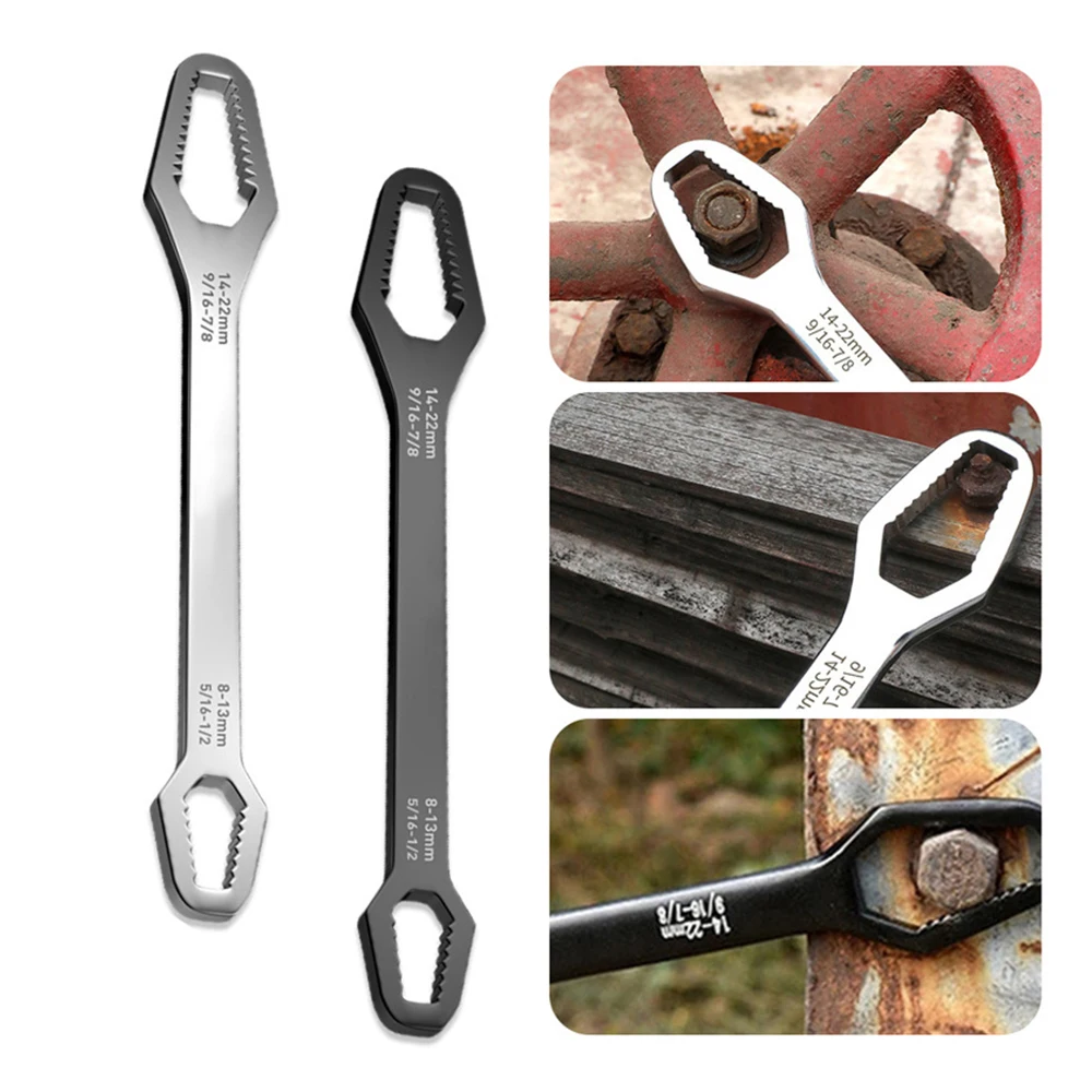 Universal Torx Wrench 3-17mm 5mm Thickness Self Tightening Adjustable Wrench Board Double Head Torx Spanner Hand Tools