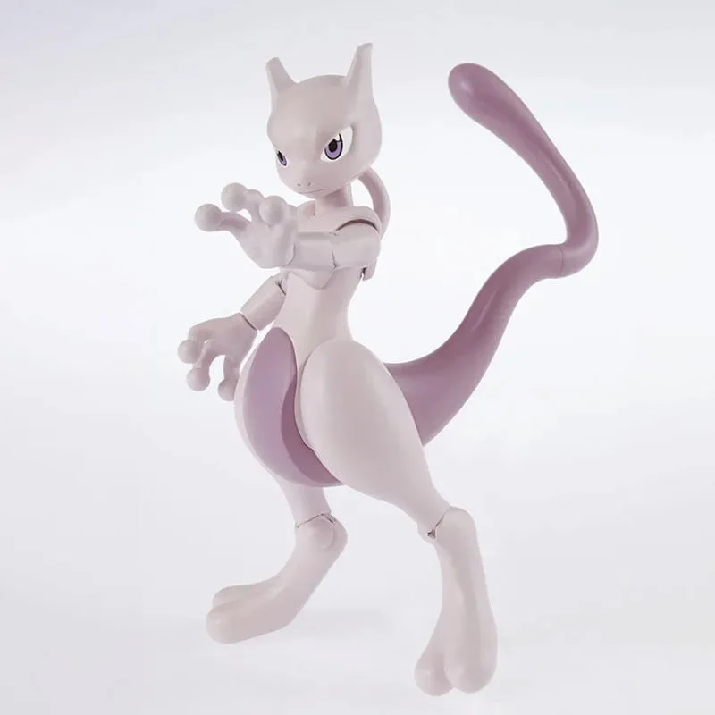 بانداي الأصلي حقيقية الشكل البوكيمون أطقم منمذجة شخصيات كرتونية البوكيمون تطور Mewtwo جمع عمل نموذج لجسم الاطفال اللعب