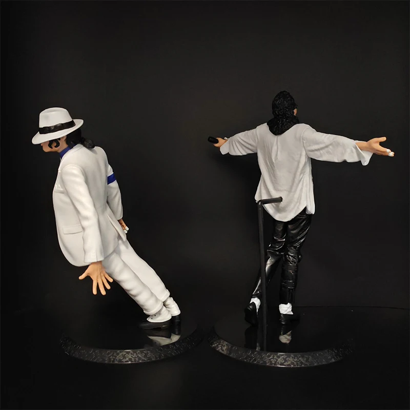 Michael Jackson Smooth Criminal Lean Pose Statue Open Arms Figure Desktop Ornament Collectible Decor Holiday Gift