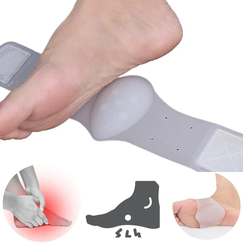 1Pair Arch Support Brace - Non-Slip Sole Foot Arch Support Plantar Fasciitis Heel Pain Aid Feet Care Absorb Shock Cushion