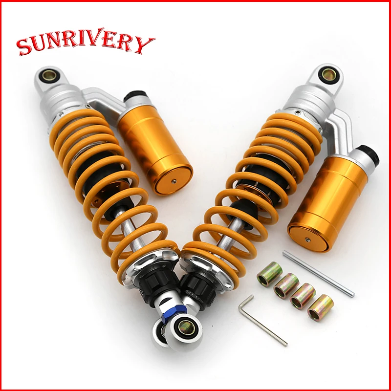 

Universal Motorcycle 320-340mm CNC Adjustable damping Suspension Absorber Strut Shock Aluminum Gold Motorcycle Accessories