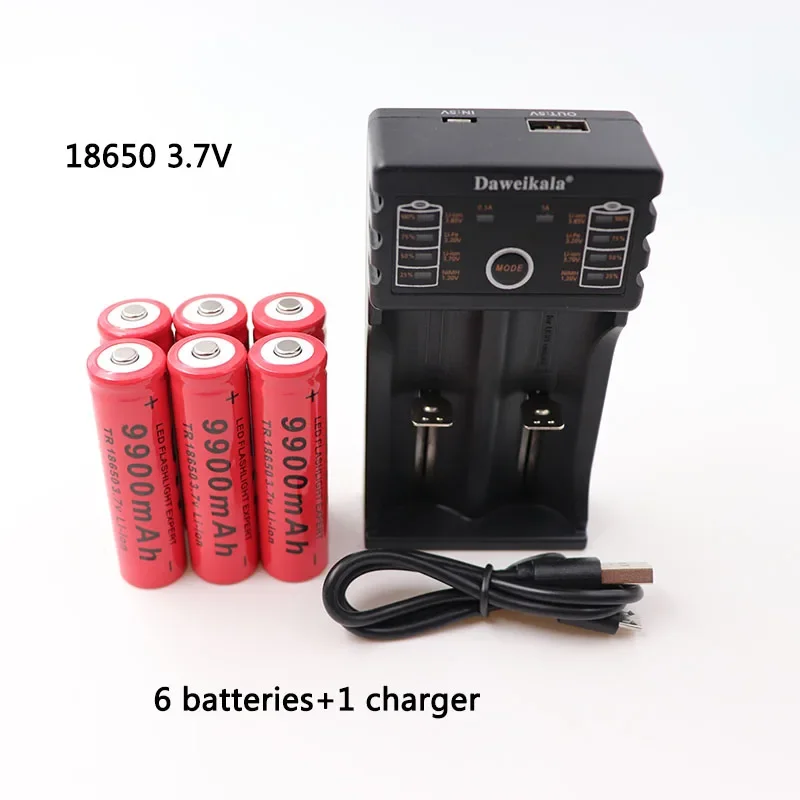 Imagem -02 - Nimh Lithium Smart Charger Bateria 18650 3.7v 9900mah Daa201usb 1.2v 3.2v 3.85v aa Aaa 26650 14500 Novo