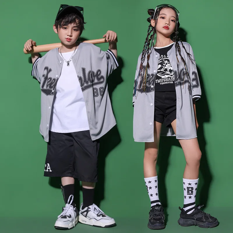 Girls Boys Jazz Ballroom Dancing T Shirt Pants Vest Shorts Children Hip Hop Clothes Dance Costumes for Kids Dancewear Outfits