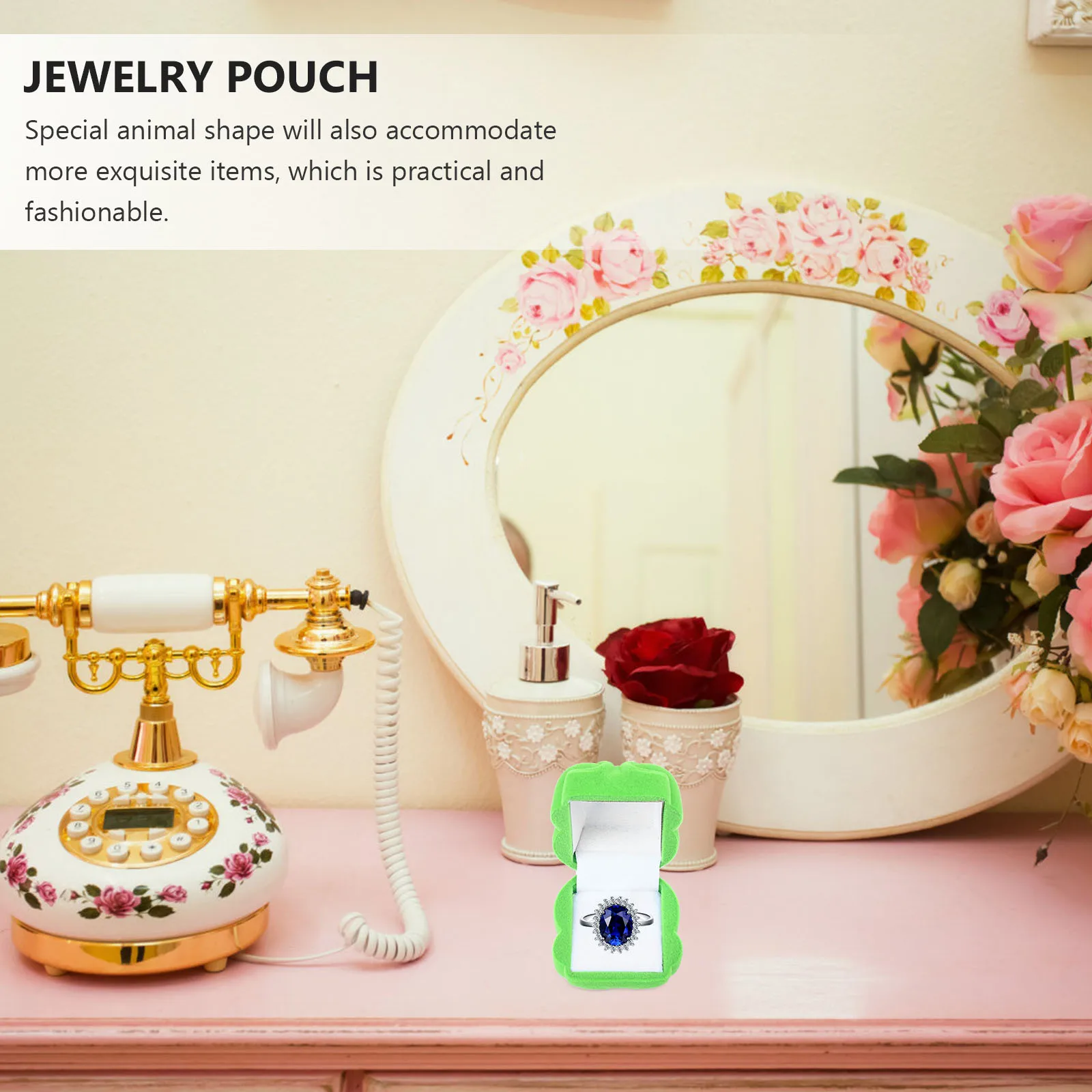

Jewelry Box Trinket Boxes for Women Travel Case Packing Mini Pouch Pouches Flocking Miss