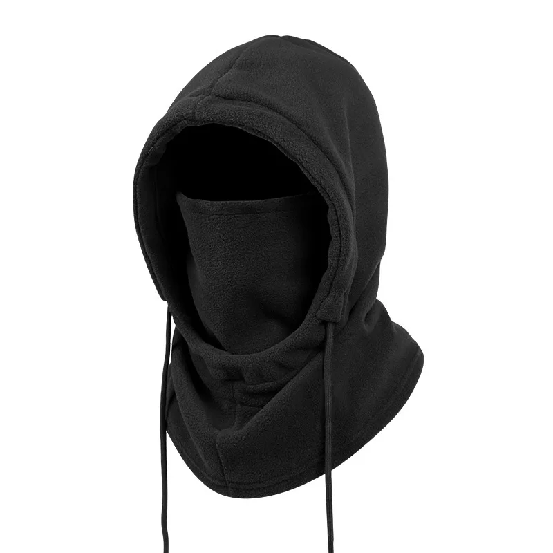 

Unisex Winter Balaclava Knit Hood - Windproof Mask with Drawstring, Motorcycle Riding Headgea Warm Knitted Cap Cold Weather