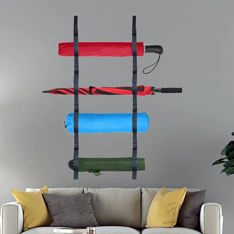 2Set Camping Chair Storage For Garage,Hanging Organizer Storage Rack Adjustable Garage Storage Strap Wall Mounted Holder