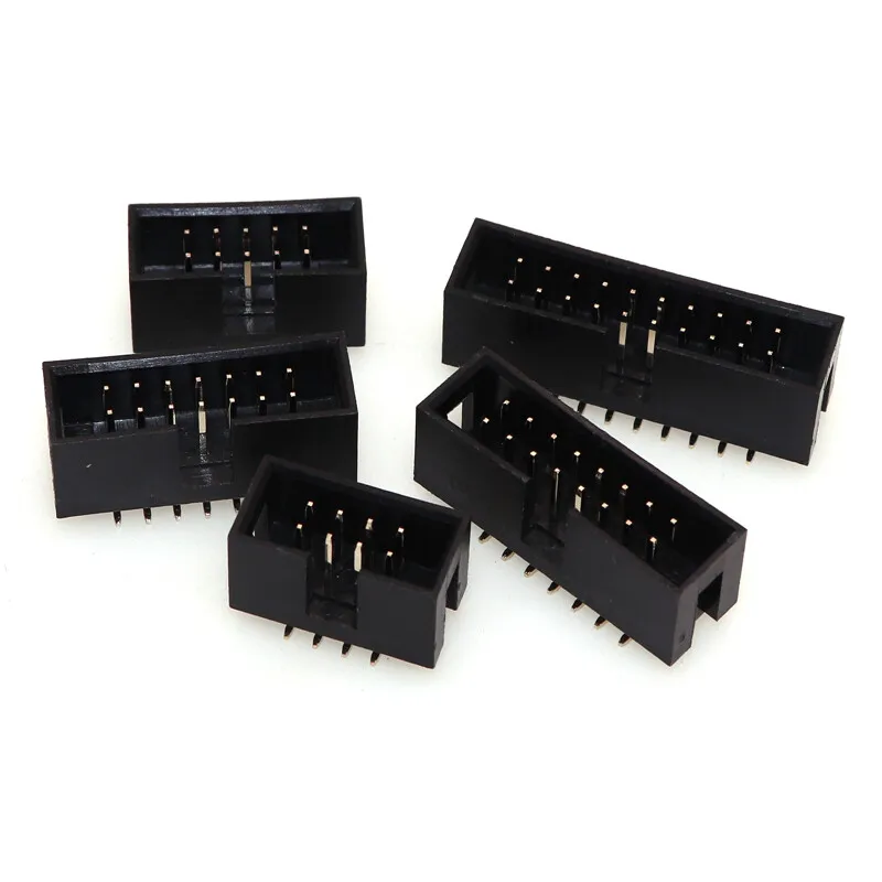 10PCS Dip 6/10/20/26/34/40 Pin 2.54mm Pitch Male Socket Straight Idc Box Headers Pcb Connector Double Row 10p/20p/40p/50p Dc3