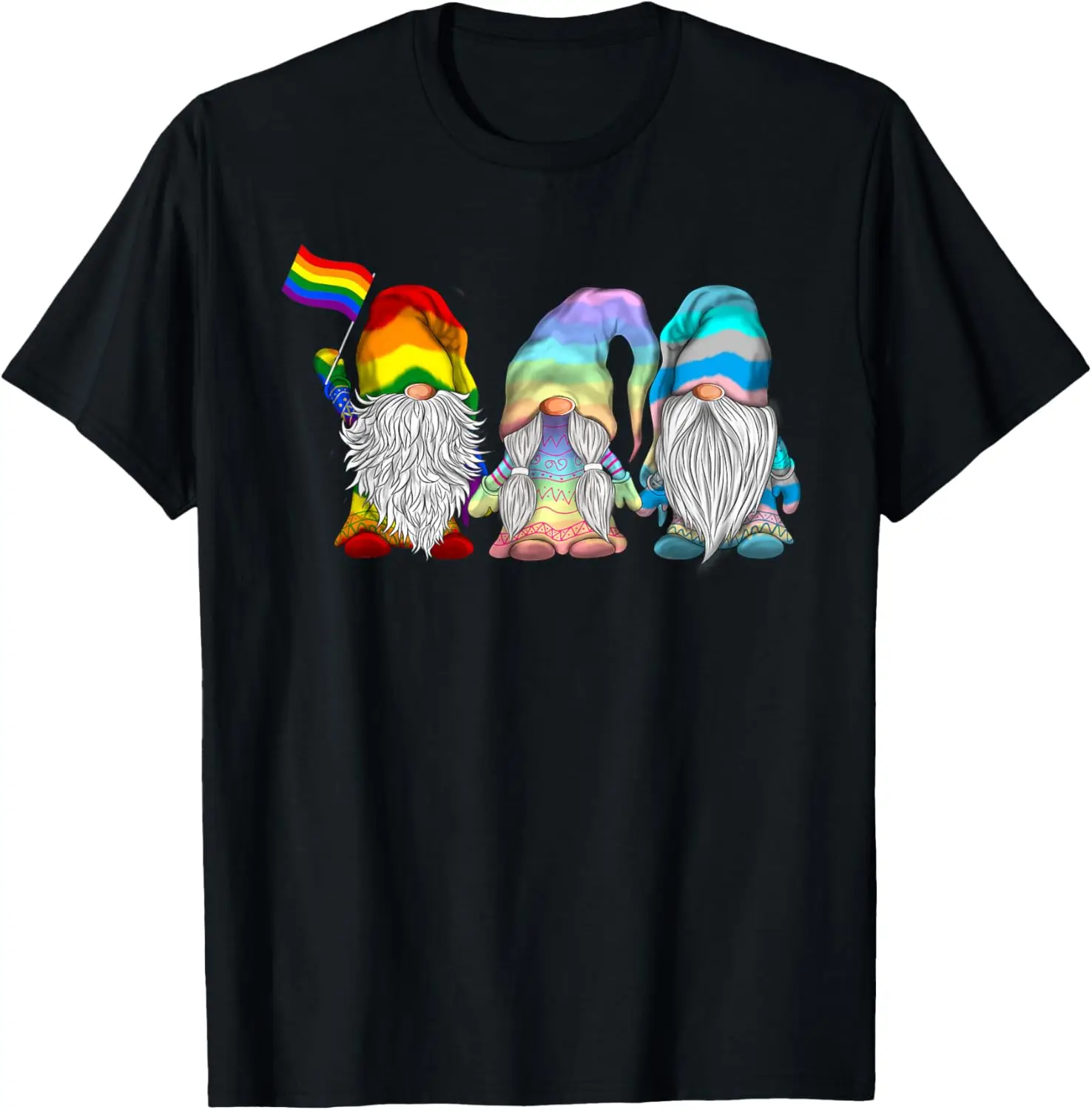 LGBT Rainbow Gnomes Pride Month T-Shirt,100% cotton