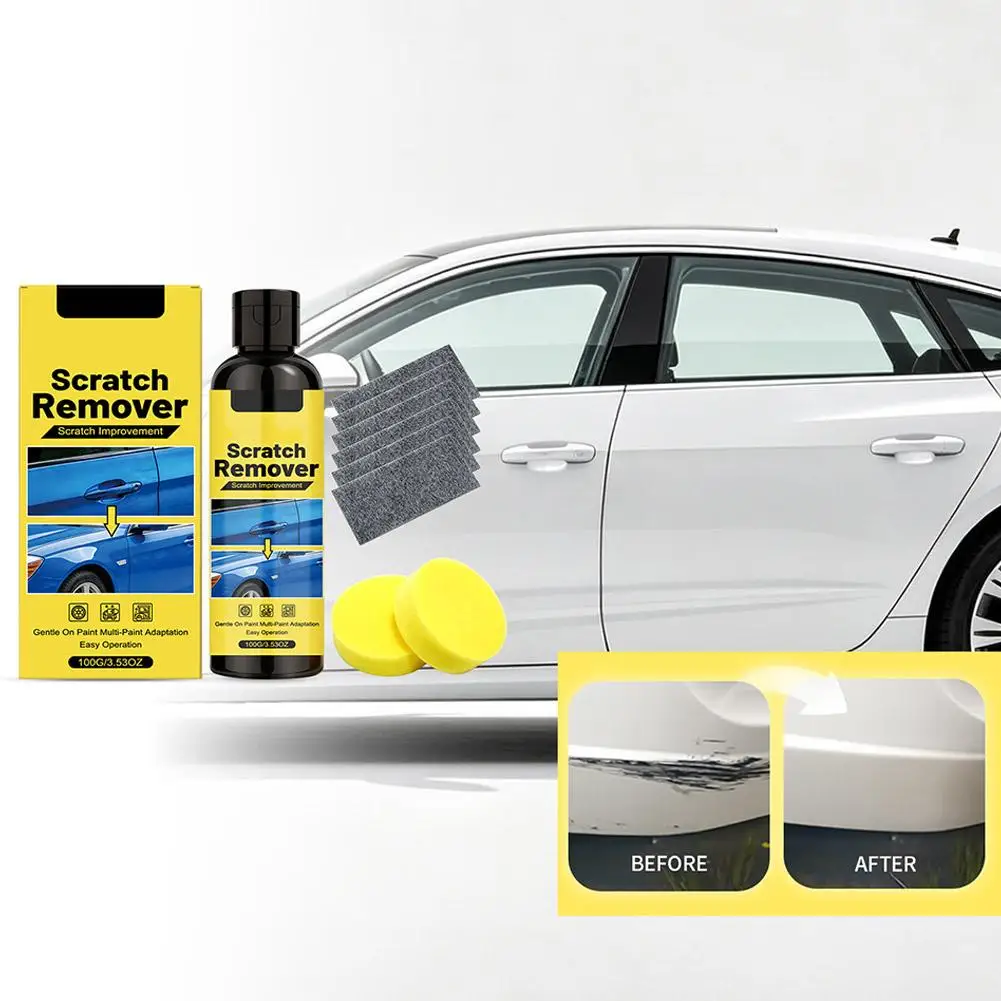 1/2/3 Set Auto-Kratzer-Entfernungswachs, Kratzerentferner für Fahrzeuge, Autolack-Kratzer-Reparaturset für tiefe Kratzer mit Schwamm – Detail 5