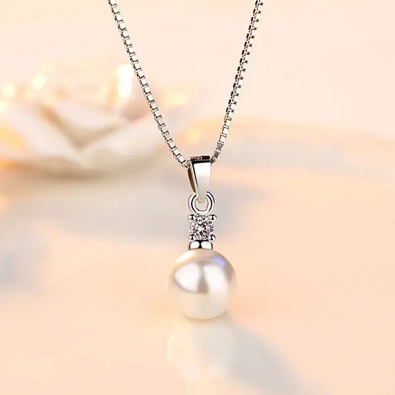 925 Sterling Silver Necklace Zircom for Women 18k Gold Plated Jewelry Pendant Birthday Party Gift Jewelry Gift New N471