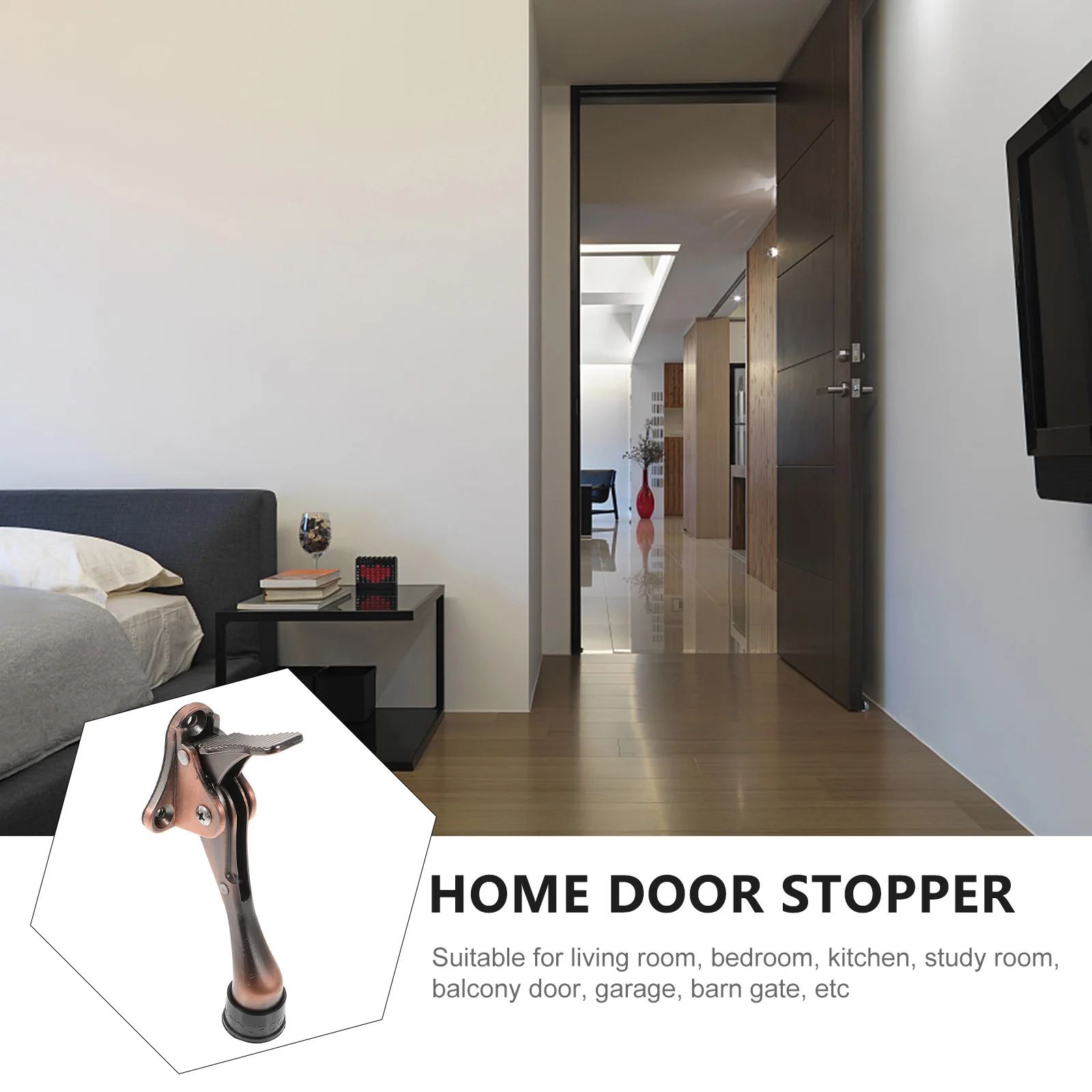 Adjustable Stopper Step On Stoppers For Bottom Of Heavy Duty Door Stop Wedge Foot Operated Easy Installation Door Holder For