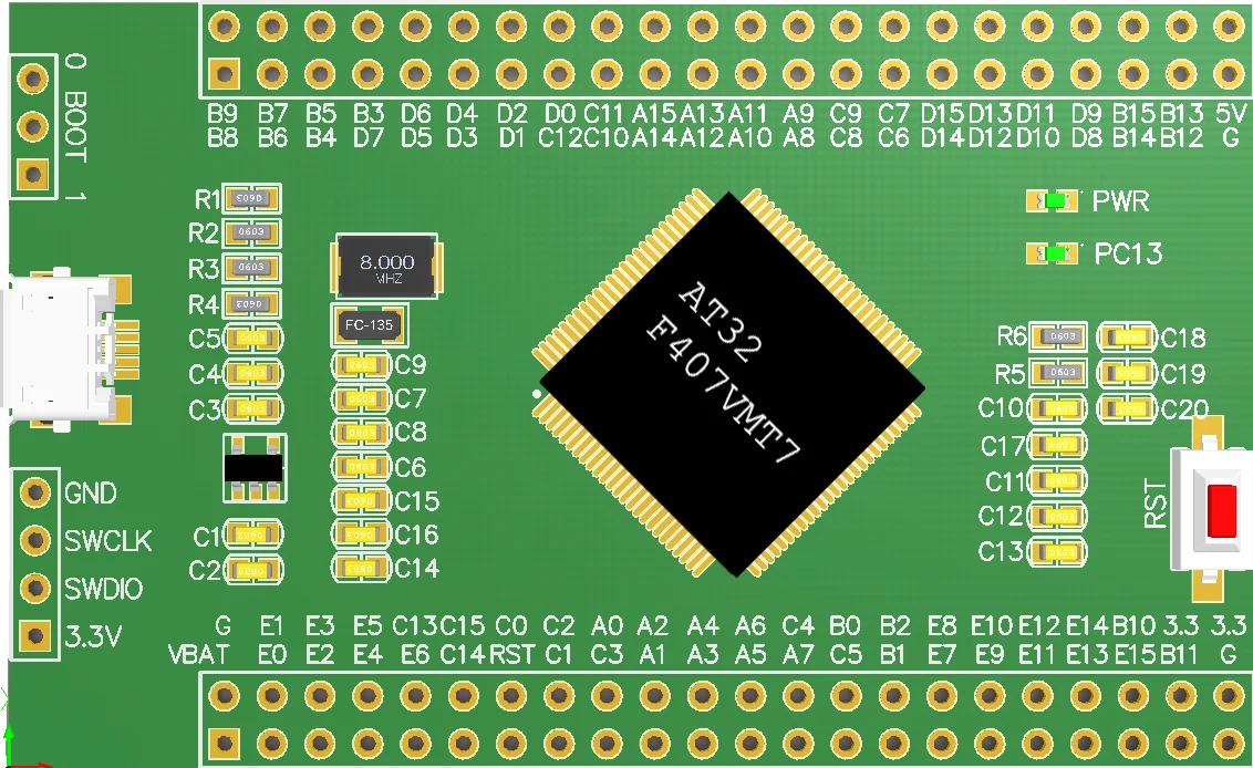 New AT32F437VMT7 Core Board Replaces STM32 Artley F427 Minimum System VGT6 Development Board