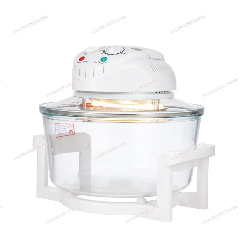 110V glass visual air fryer light wave furnace