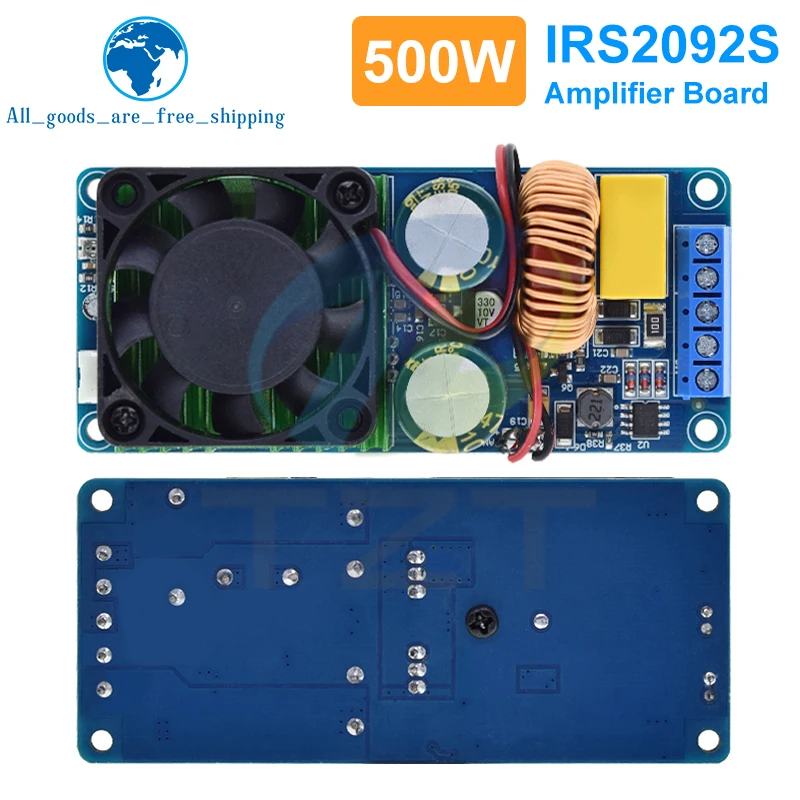 TZT HIFI Power IRS2092S 500W Mono Channel Digital Power Amplifier Board Class D Stage