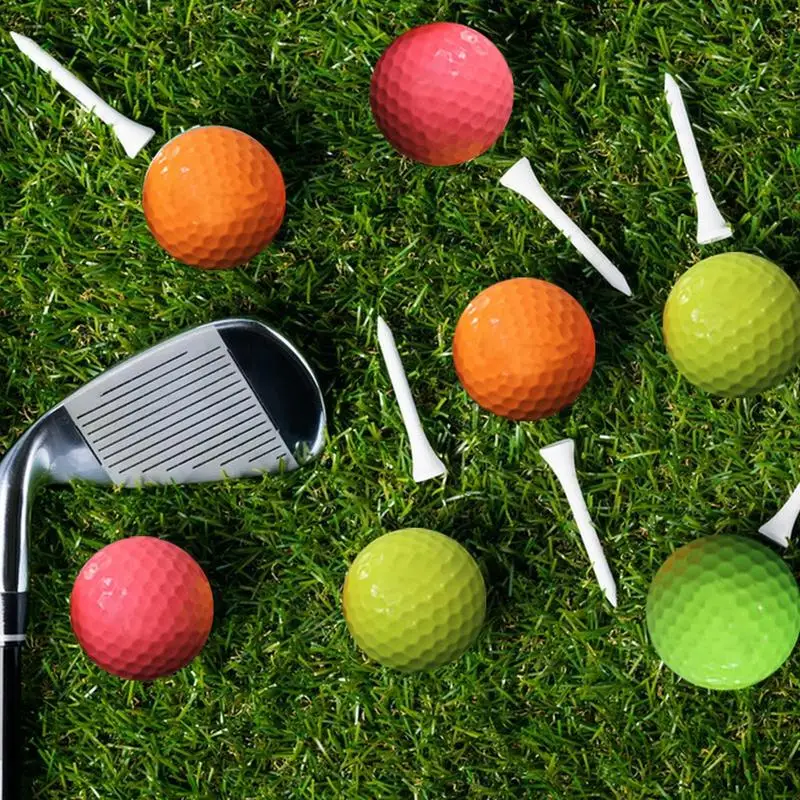 Profissional de Golfe Jogo Bolas Set, 4 Cores, Double-Layer, Low Drag, Longa Distância, Bolas de Prática de Golfe, Uso do Jogo Bola, 12Pcs