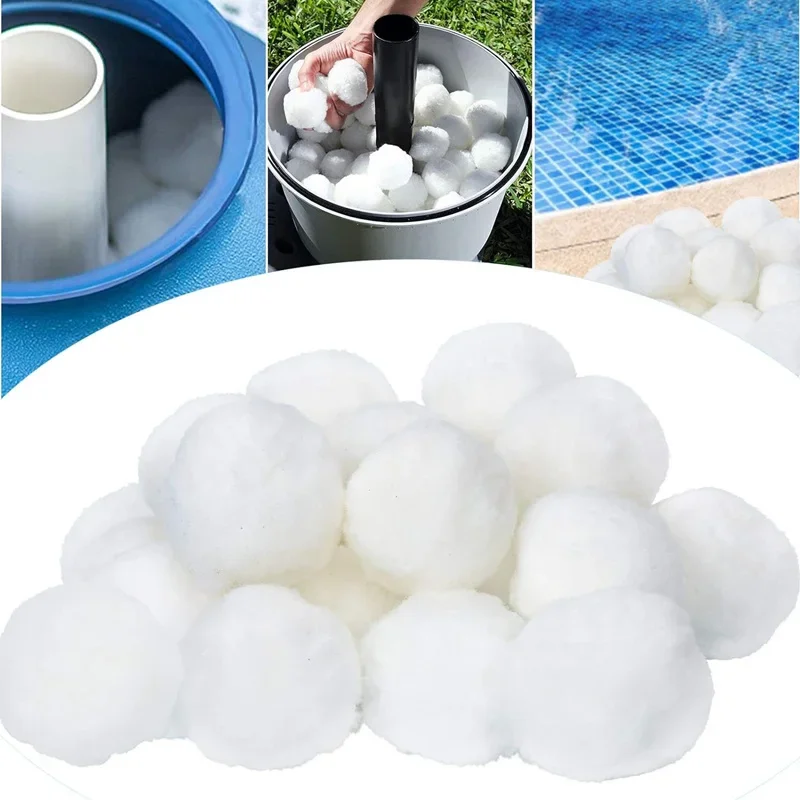 

700g/1400g White Filter Ball Swimming Pool Cleaning Ball Water Fiber Cotton Balls Lightweight High Strength Pool Cleaning Tools