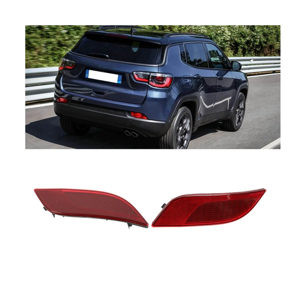 55112679AA 55112678AA Rear Bar Light Reflector Rear Bar Light Reflector Warning Light Auto for Jeep Compass